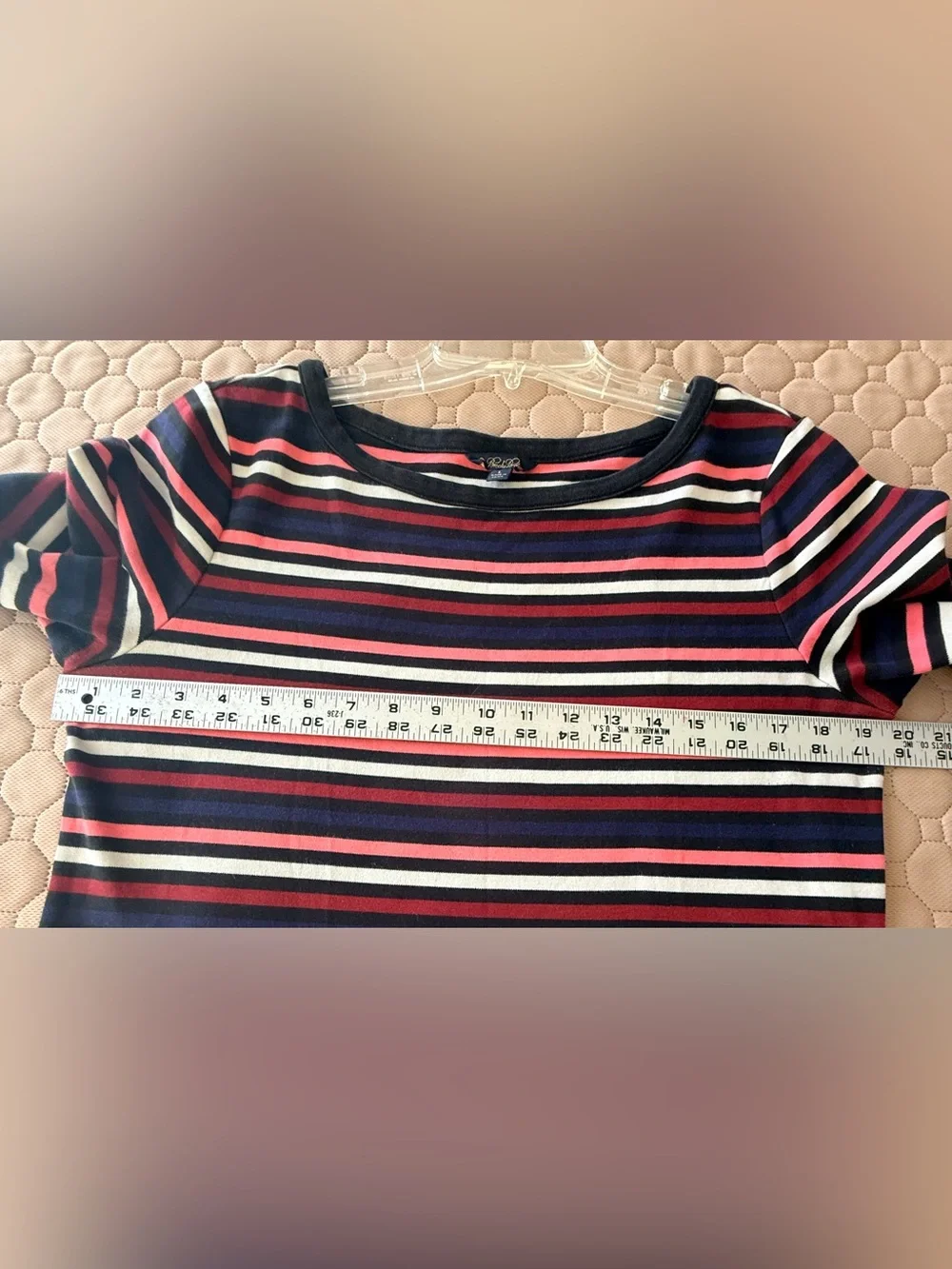 Brooks Brothers EUC Navy, Pink & white
Striped t shirt dress. 100% cotton
Sz LG - Picture 8 of 11